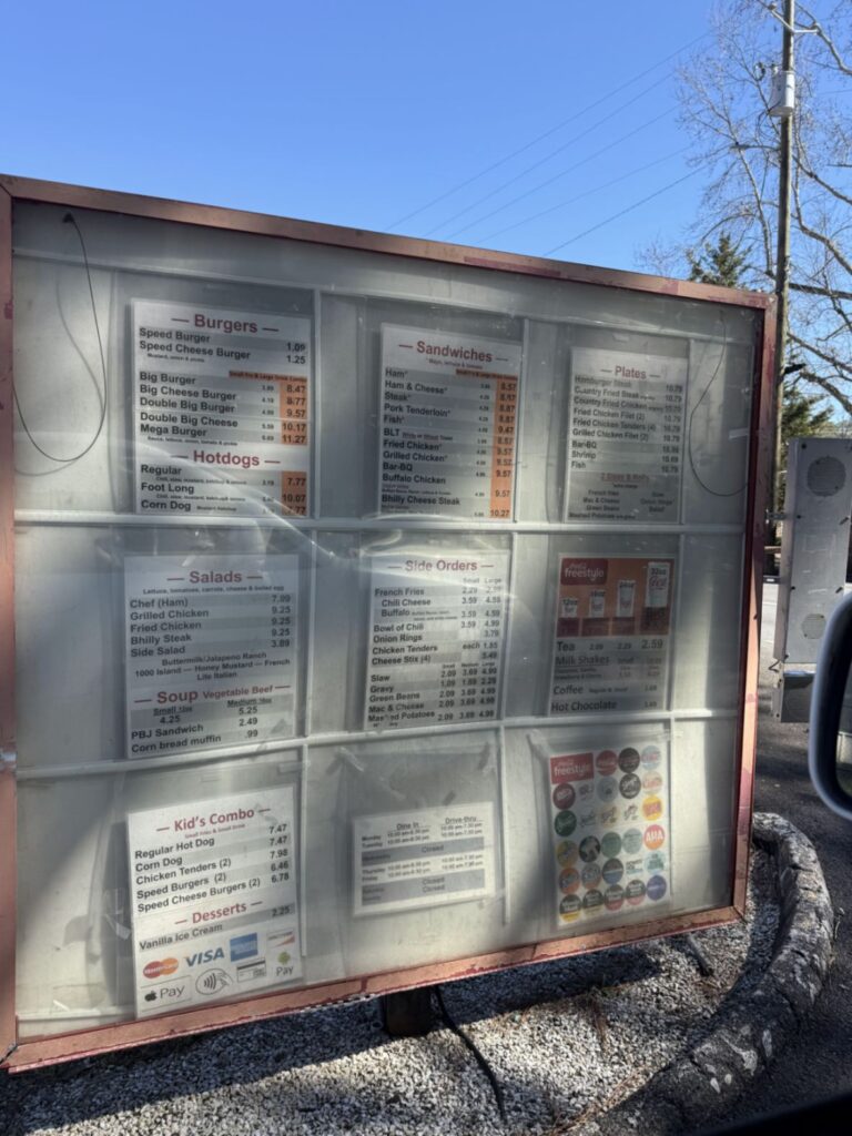 Speed Burger Menu 1